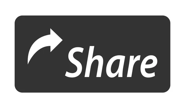 Compartir clic botón icono de Internet aislado. Banner de ilustración vectorial — Archivo Imágenes Vectoriales