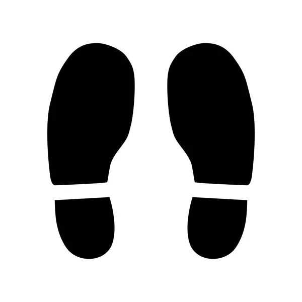 Design moderno sapatos pé ícone passo no fundo branco — Vetor de Stock