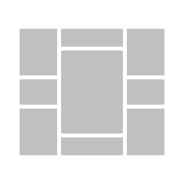 Duygudurum kurulu kolaj sunu. Vektör şablon mozaik arka plan mockup deseni