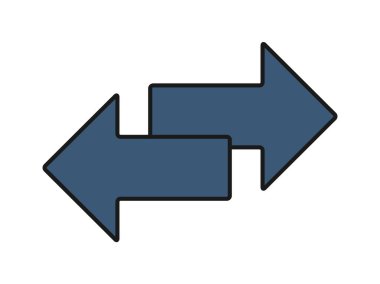 Exchange ok aktarım simgesi, logo. Beyaz arka plan üzerinde vektör isloated