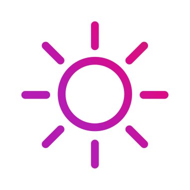 Parlaklık yoğunluğu simgesi. Beyaz arka plan izole vektör sembolü 