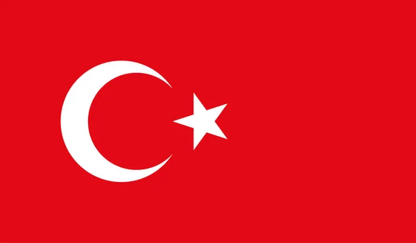 Bandeira da Turquia, ícone vetorial. Bandeira turca cor vermelho isolado no fundo —  Vetores de Stock