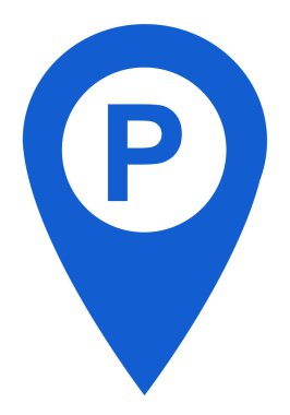 Beyaz arkaplanda izole edilmiş park simgesi grafik tasarımı. Vektör illüstrasyonu