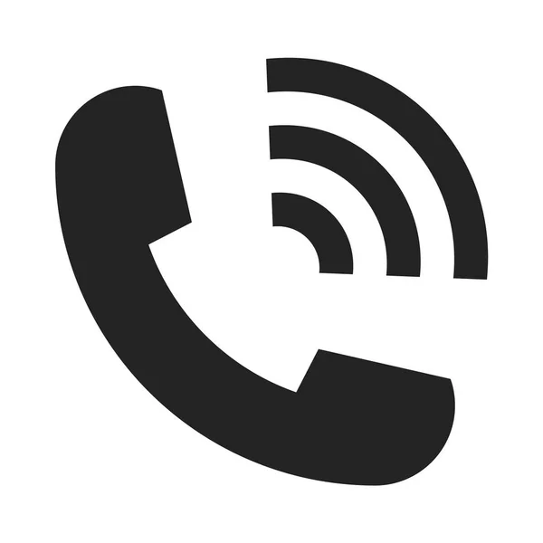 Плоская иконка звонящий телефон изолирован на белом фоне. Векторная иллюстрация — стоковый вектор