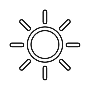 Parlaklık yoğunluğu simgesi. Beyaz arka plan izole vektör sembolü 