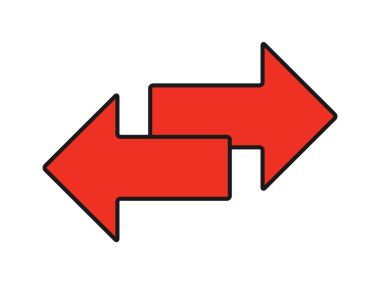 Exchange ok aktarım simgesi, logo. Beyaz arka plan üzerinde vektör isloated