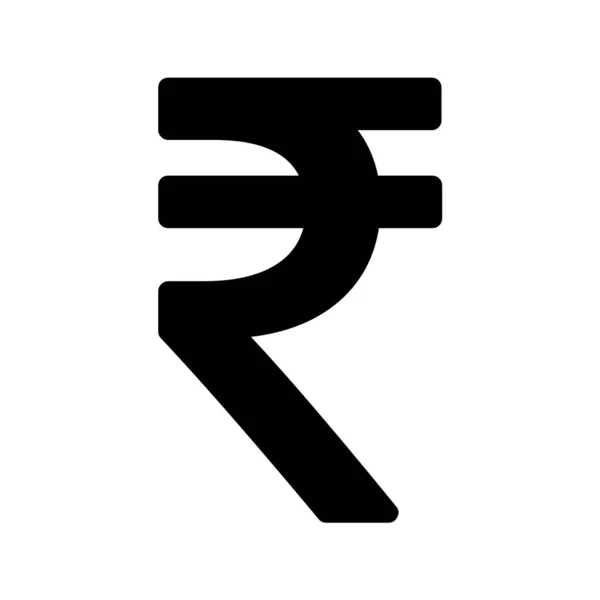 Indian rupee icon symbol isolated on white background. Vector money illustration — Stock Vector