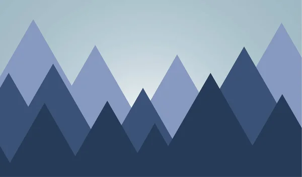 Silhouette della montagna su sfondo ombra. Simbolo vettore di sfondo — Vettoriale Stock