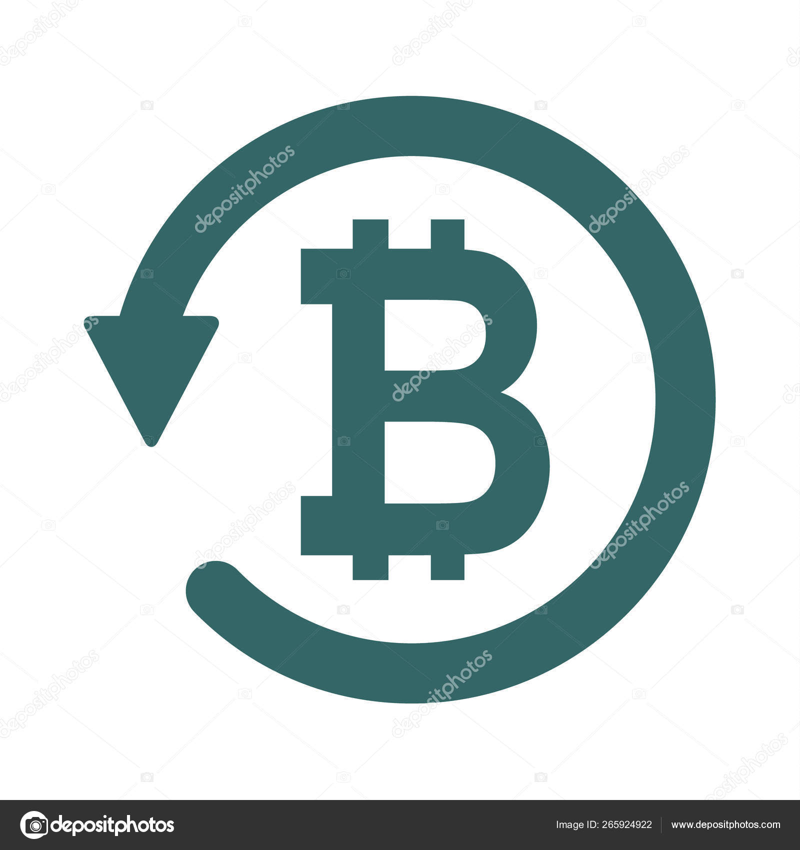 환불 아이콘 기호, 반환 돈 흰색 배경에 고립 스톡 벡터 - ©koblizeek 265924922