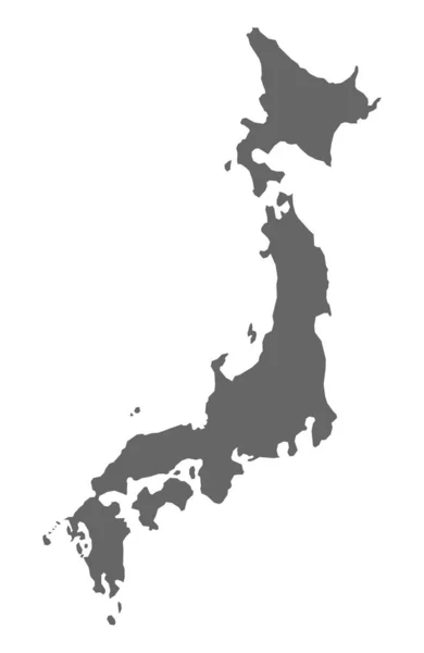 Giappone mappa, geografia asiatica concetto di viaggio, vettore della scena terrestre — Vettoriale Stock