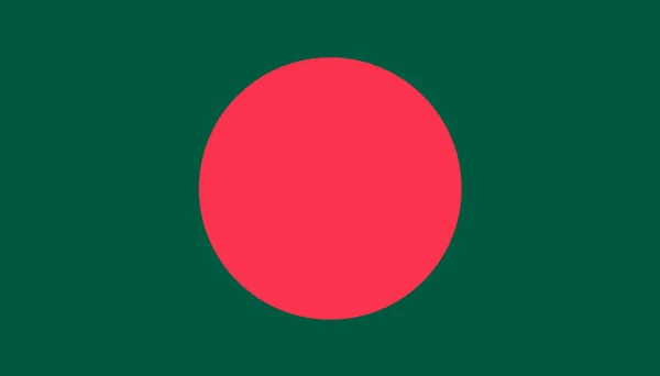 Drapeau Bangladesh original vecteur isolé dans les couleurs officielles — Image vectorielle