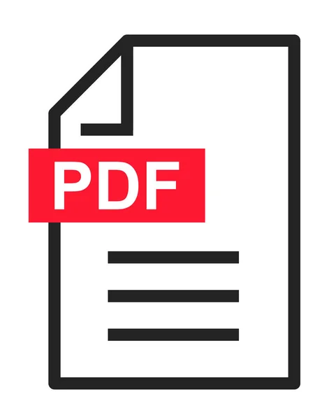 PDF file download modern icon. Document text, symbol web format information — Stock Vector