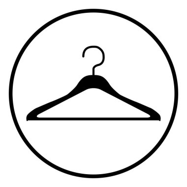 Giysi askısı modern simge vektör beyaz arka plan üzerinde izole. Mağaza simgesi