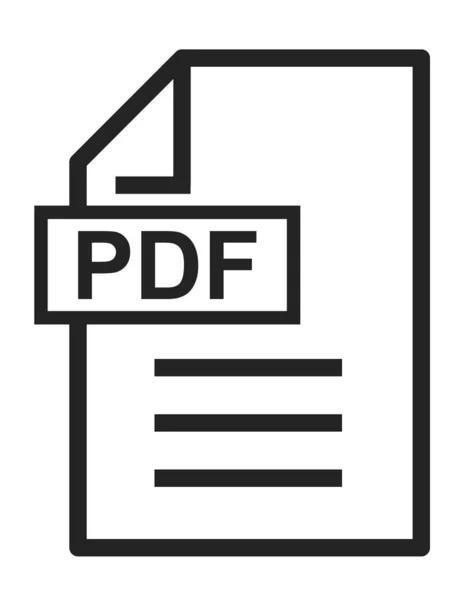 PDF file download modern icon. Document text, symbol web format information — Stock Vector