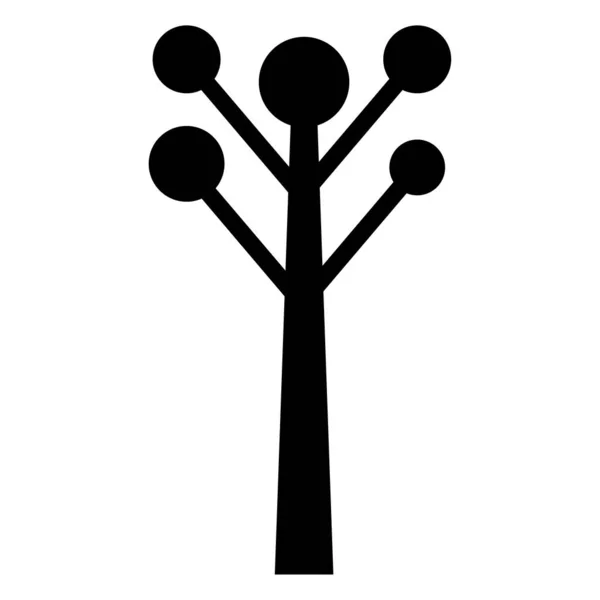 Εικονίδιο δέντρου. Το σύμβολο του διανυσματικού συμπλέγματος. Επίπεδη είσοδος ιστού σε λευκό φόντο — Διανυσματικό Αρχείο