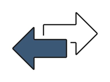 Exchange ok aktarım simgesi, logo. Beyaz arka plan üzerinde vektör isloated