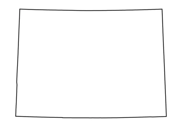 Sagoma della mappa vettoriale del Colorado. Alta illustrazione dettagliata. Stati Uniti d'America paese — Vettoriale Stock