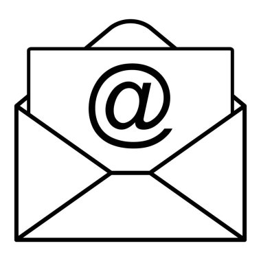 Tasarım ve Web siteleri için posta simgesi. Mesaj vektör illüstrasyon moda sembolü