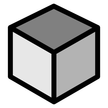 Küp simgesi grafik tasarım vektörü, sembol modern izole illüstrasyon