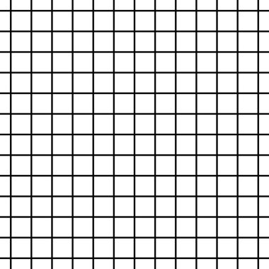 Seamless black and white cell grid striped isolated on white background clipart