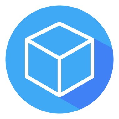 Küp simgesi grafik tasarım vektörü, sembol modern izole illüstrasyon