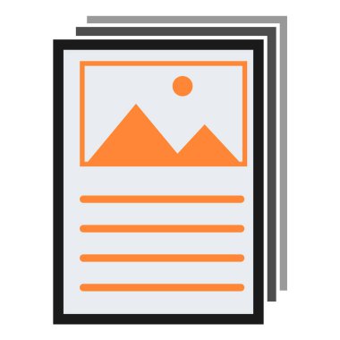 El ilanı, broşür modern sembol. Vektör simgesi web sitesi, uygulama, mobil vb için beyaz arka planda izole