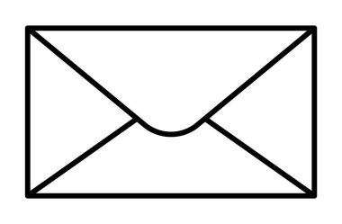 Tasarım ve Web siteleri için posta simgesi. Mesaj vektör illüstrasyon moda sembolü