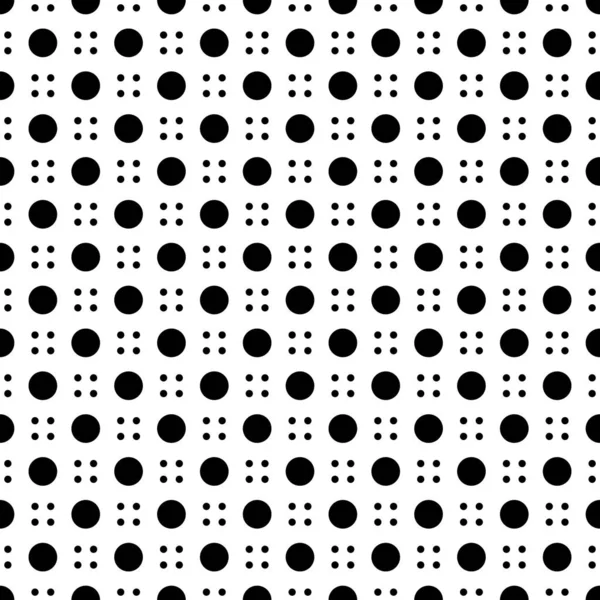 现代四点和大点无缝模式隔离在白色背景上 — 图库矢量图片