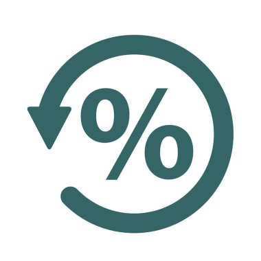 Ters ibraz simgesi simgesi, beyaz arka plan üzerinde izole dönüş para