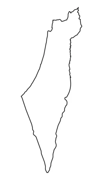 Palestina, israel map country, jeruzalem zone auf weißem Hintergrund — Stockvektor