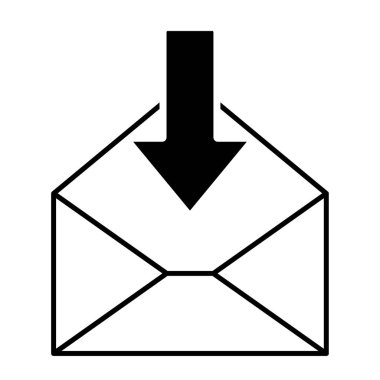 Tasarım ve Web siteleri için posta simgesi. Mesaj vektör illüstrasyon moda sembolü