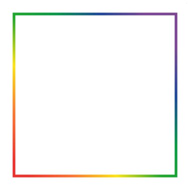 Beyaz arkaplanda izole edilmiş ince renk boş vektör çerçevesi. Pankart ya da manşet için modern tasarım