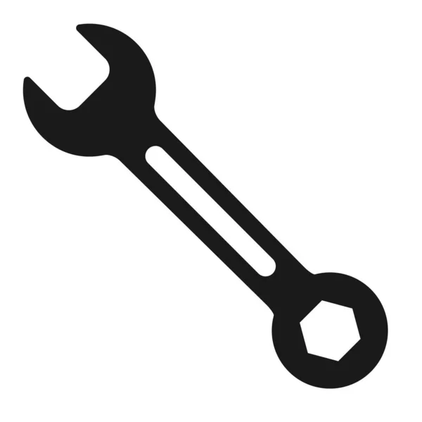 Csavarkulcs ikon lapos stílusban izolált fehér háttérrel. Spanner szimbólum a weboldal tervezés, logó, app, UI stb. — Stock Vector