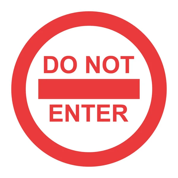 Stop sign, icon DO NOT ENTER vector. Red color singe symbol illustration — Stockový vektor