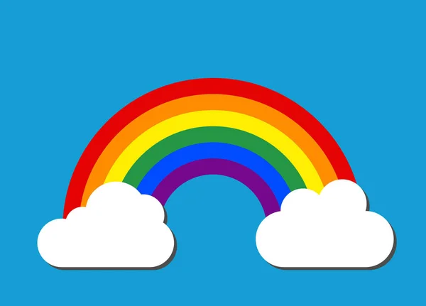 Rainbow decorative icon vector, isolated on background. Colorful graphic design illustration — 图库矢量图片