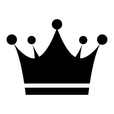Beyaz arkaplanda Crown düz vektör simgesi izole edildi. Kral resimleme nesnesini imzaladı .