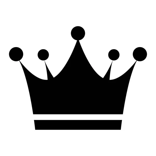 Crown Flat Vector Icon Isolated White Background King Sign Illustration — 스톡 벡터