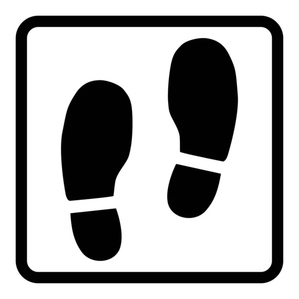 Nenhum Sinal Sapatos Isolado Fundo Branco Símbolo Vetorial Aviso Ilustração — Vetor de Stock