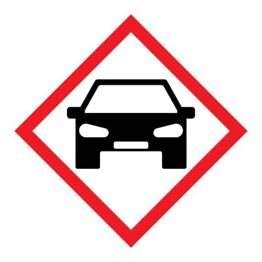 Beyaz arka planda araba simgesi izole edildi. Otomobil sembolü, vektör konsepti. Otomotiv işareti, ağ şekli