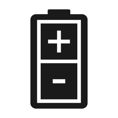 Batarya şarj gösterge simgesi. Vektör illüstrasyonu beyaz arkaplanda izole edildi .