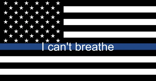 Vidas Negras Importam Bandeira Apoio Dos Eua Não Posso Respirar —  Vetores de Stock