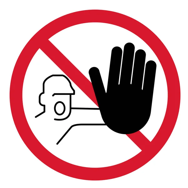 Stop Signo Icono Stop Vector Prohibido Símbolo Advertencia Aislado Sobre — Vector de stock
