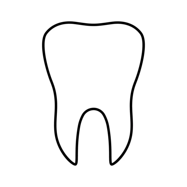 Ícone Plano Dente Isolado Fundo Branco Ilustração Vetor Dentário Símbolo —  Vetores de Stock