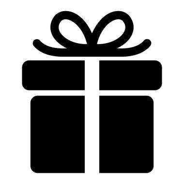 Hediye kutusu simgesi tasarımı. Beyaz arkaplanda izole edilmiş vektör mevcut sembolü .
