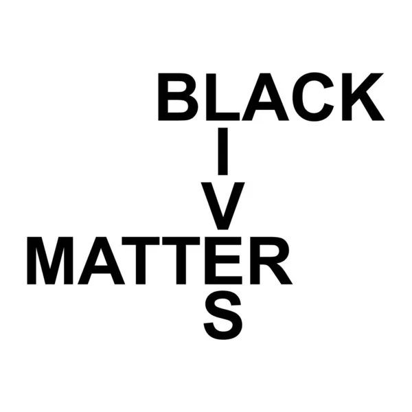 Black Lives Matter Usa Support Vector Illustration Sign Stop Racism — Stock Vector