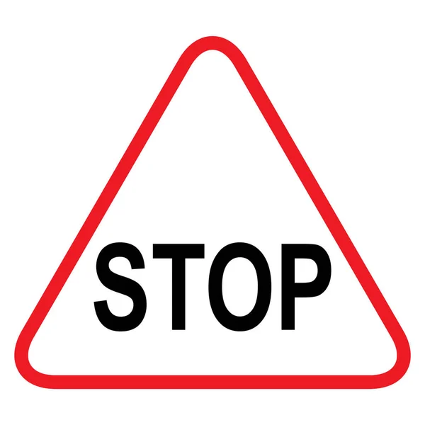 Stop Sign Icon Stop Forbidden Vector Warning Symbol Isolated White — Stock Vector