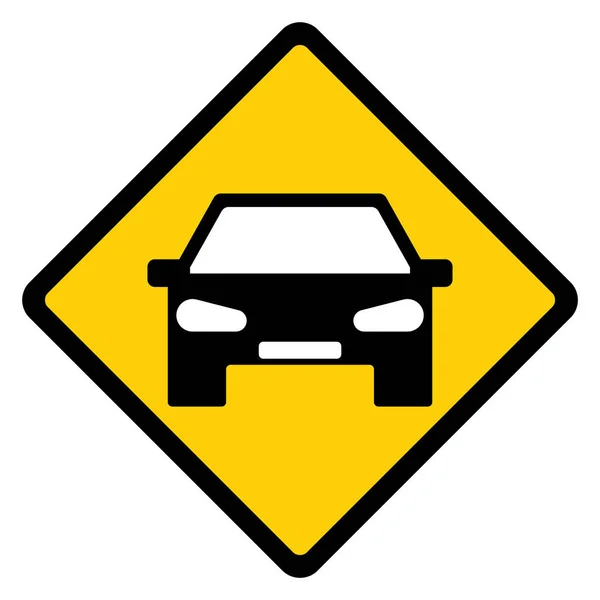 Auto Pictogram Geïsoleerd Witte Achtergrond Automobiel Symbool Vector Concept Automobielbord — Stockvector