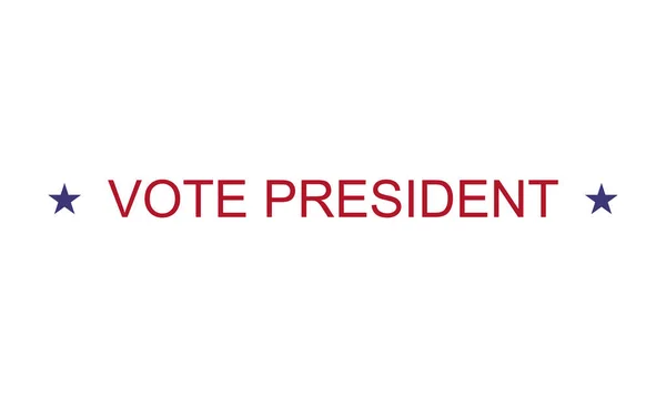 Vote President Background Election Day 2020 Icône Gouvernement Américain Isolée — Image vectorielle