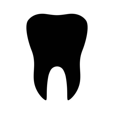 Diş düzlüğü simgesi beyaz arkaplanda izole edildi. Diş vektörü çizimi. Diş hekimliği sembolü. Stomatoloji .