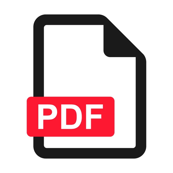 File Pdf Flat Icon Isolated White Background Pdf Format Vector — Stock Vector